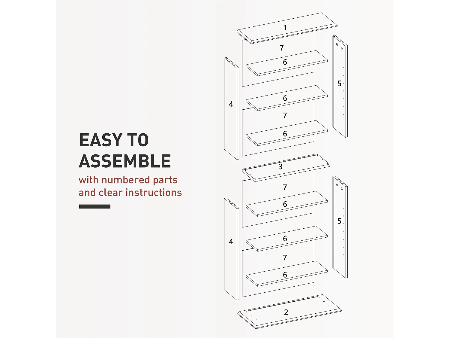 Wood Grey CD Storage Unit 360 Disc Capacity 8 Compartments 6 Adjustable Shelves