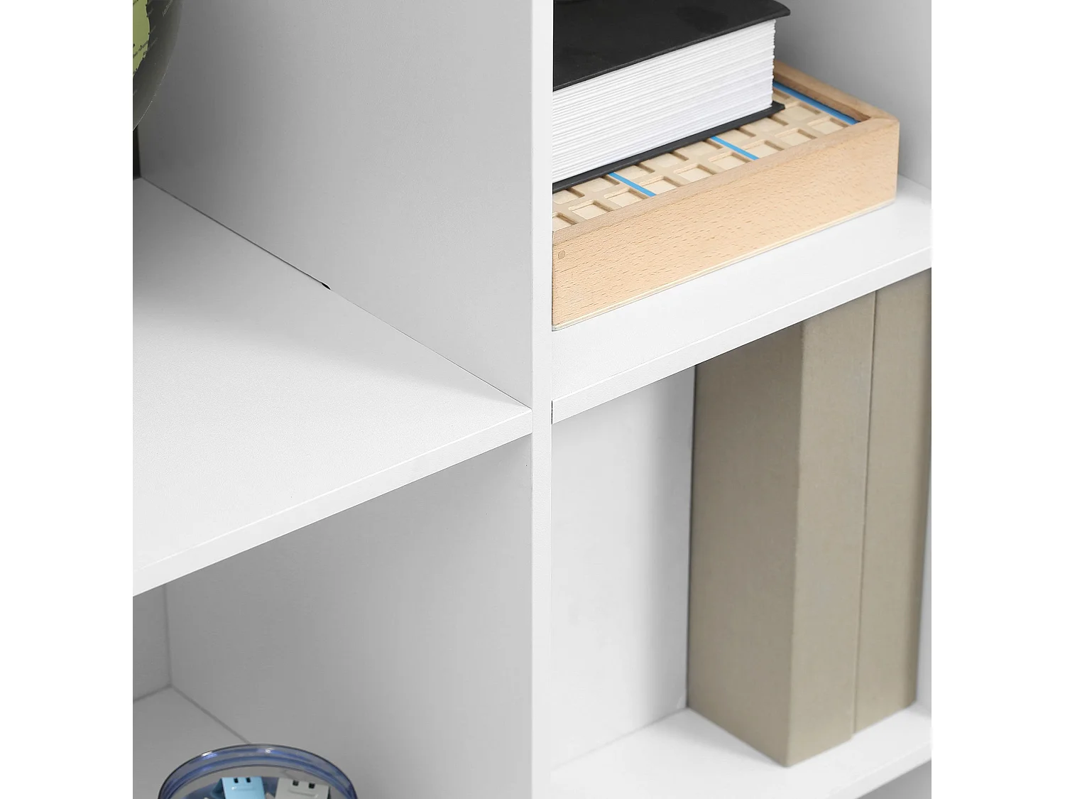 Yora Wood 3 Tier 6 Cube Storage Bookcase White