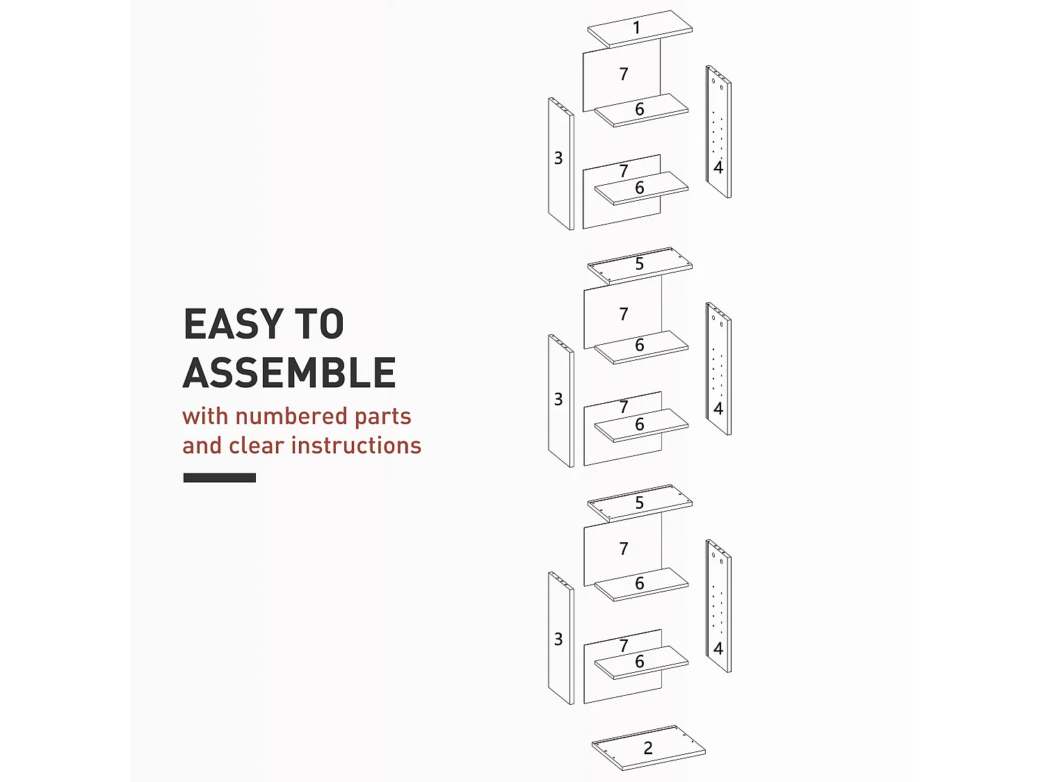 Sovimora Narrow White CD Storage Unit 260 Disc Capacity