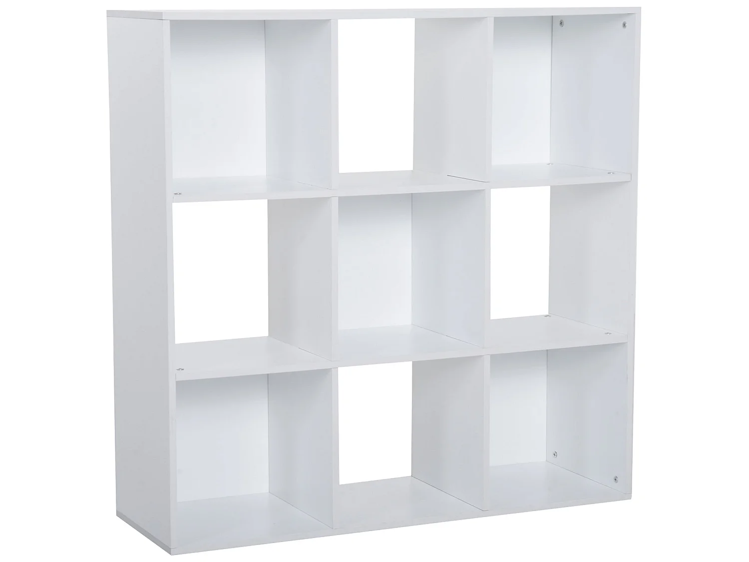 Zido Wood White 3 Tier 9 Cube Storage Bookcase