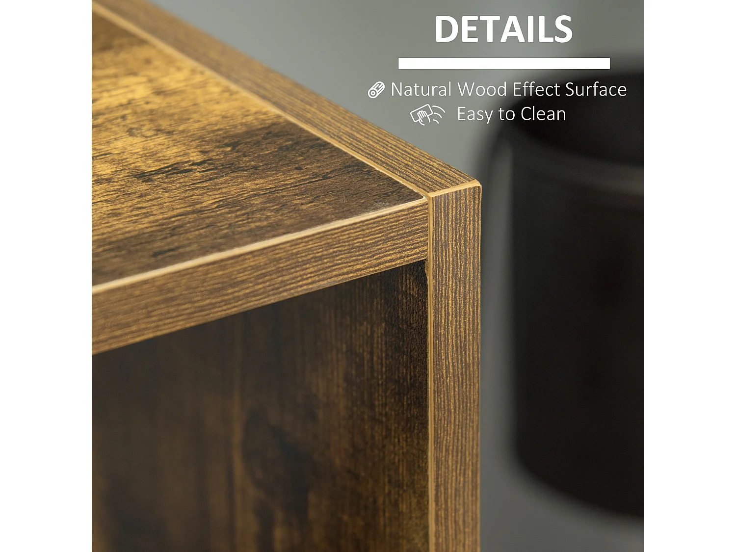 Mara Rustic Brown Industrial 6 Compartment Freestanding Bookcase