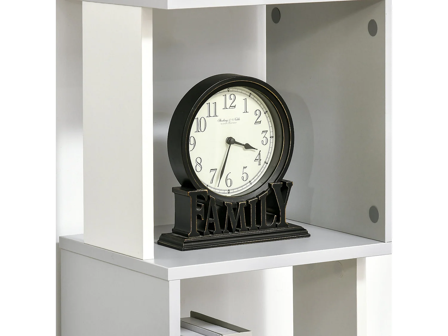 Ziva Wood 5 Tier Freestanding Bookcase White and Light Grey
