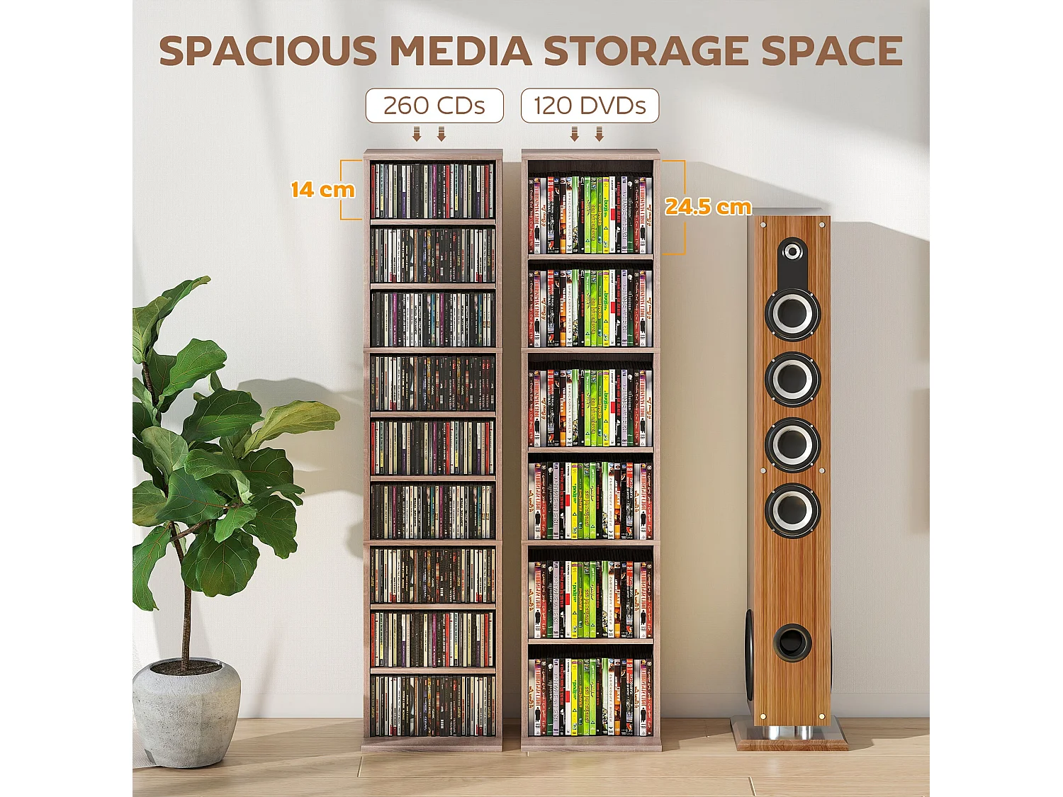 Lere 140cm Narrow Wooden Storage Shelf Natural Finish