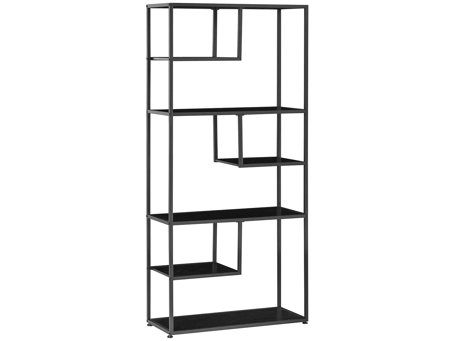 Eldora Metal Black 7 Tier Industrial Display Bookcase 83x34x180cm
