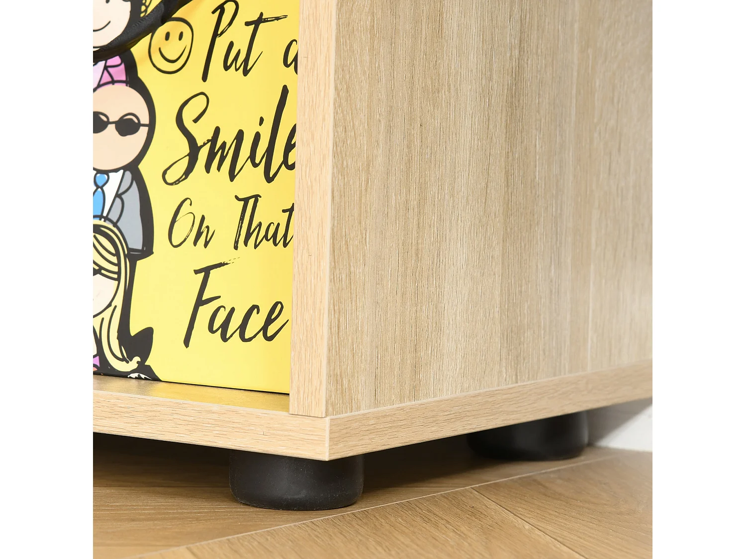 Neviludo Tall 8 Cube Bookcase Natural Wood Finish 70 x 24 x 178cm