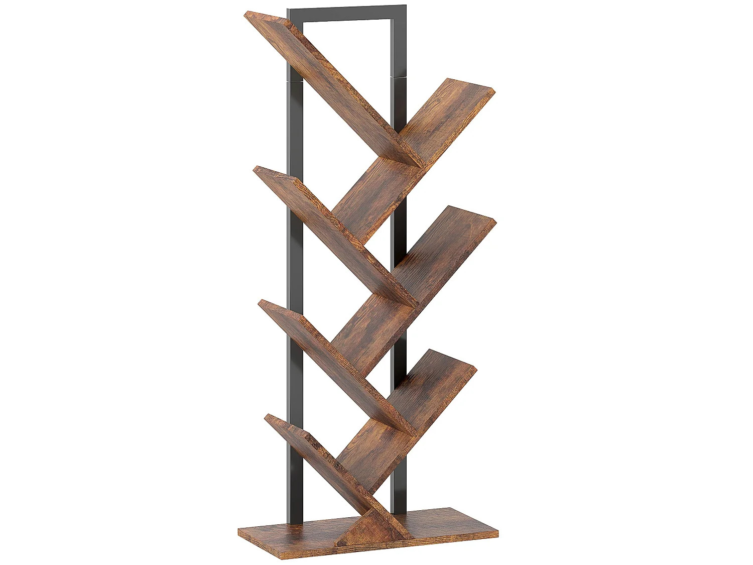 Modo Wood Effect 6 Section Tree Bookcase 50W x 24D x 109Hcm