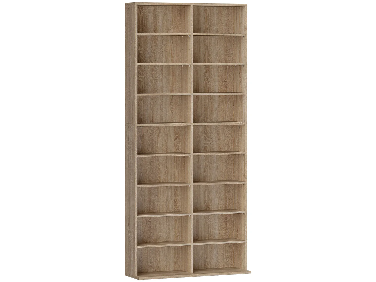 Karave Tall Media Storage Tower Natural Wood Finish 640 Disc Capacity
