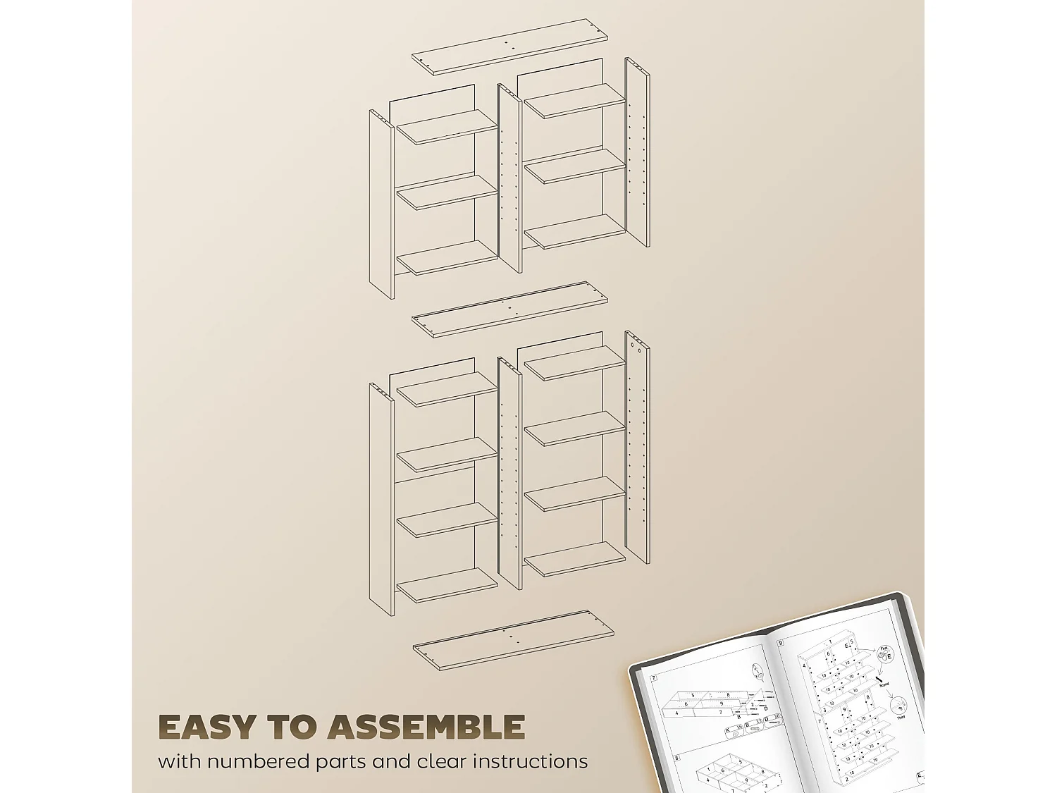 Karave Tall Media Storage Tower Natural Wood Finish 640 Disc Capacity
