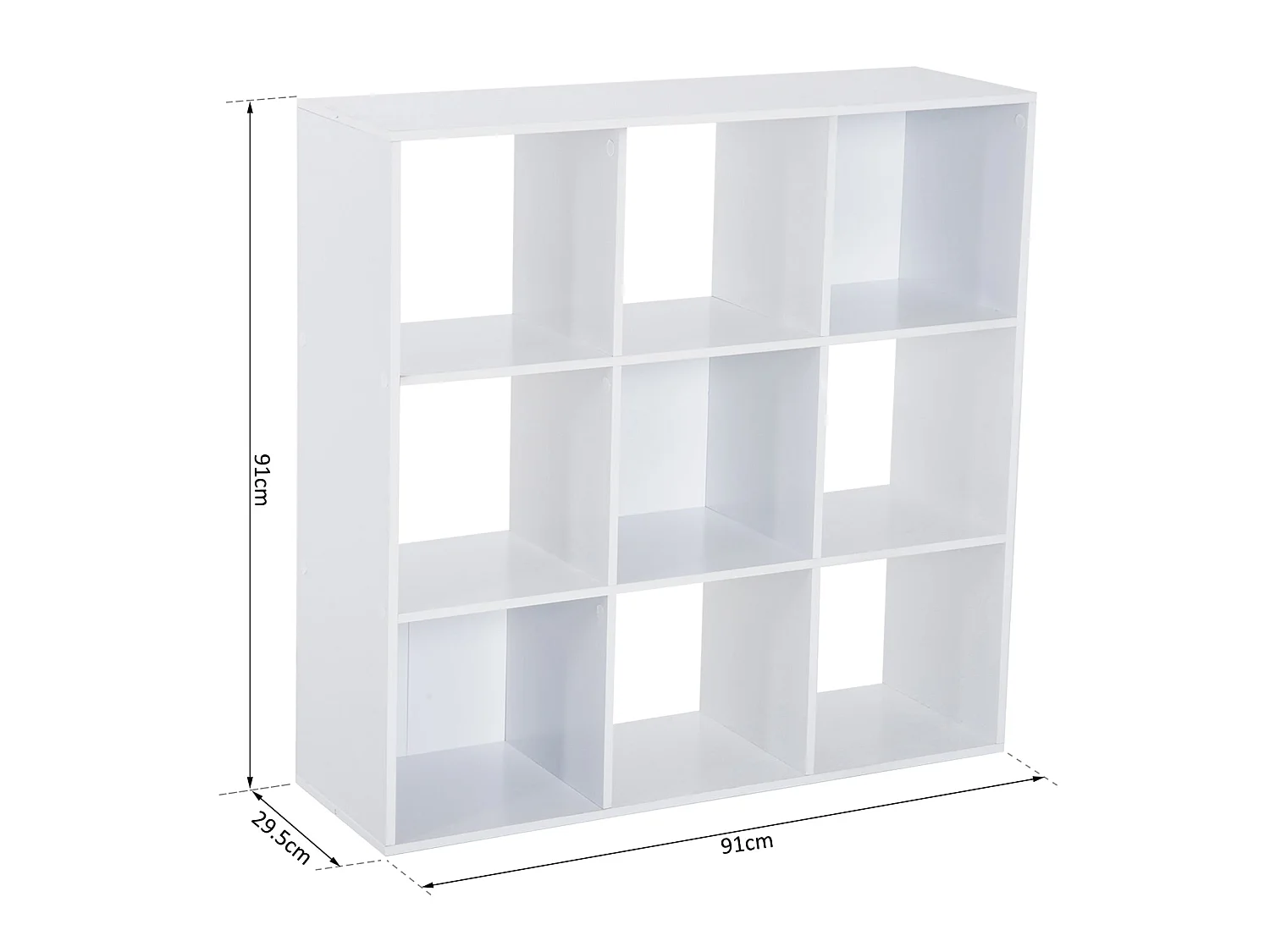 Naleno 9 Cube White Particleboard Storage Shelf