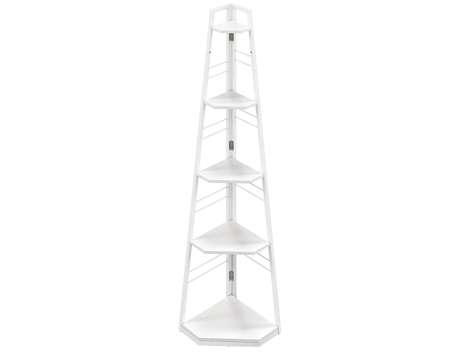 Vineha White 5 Tier Corner Shelving Unit Ladder Style