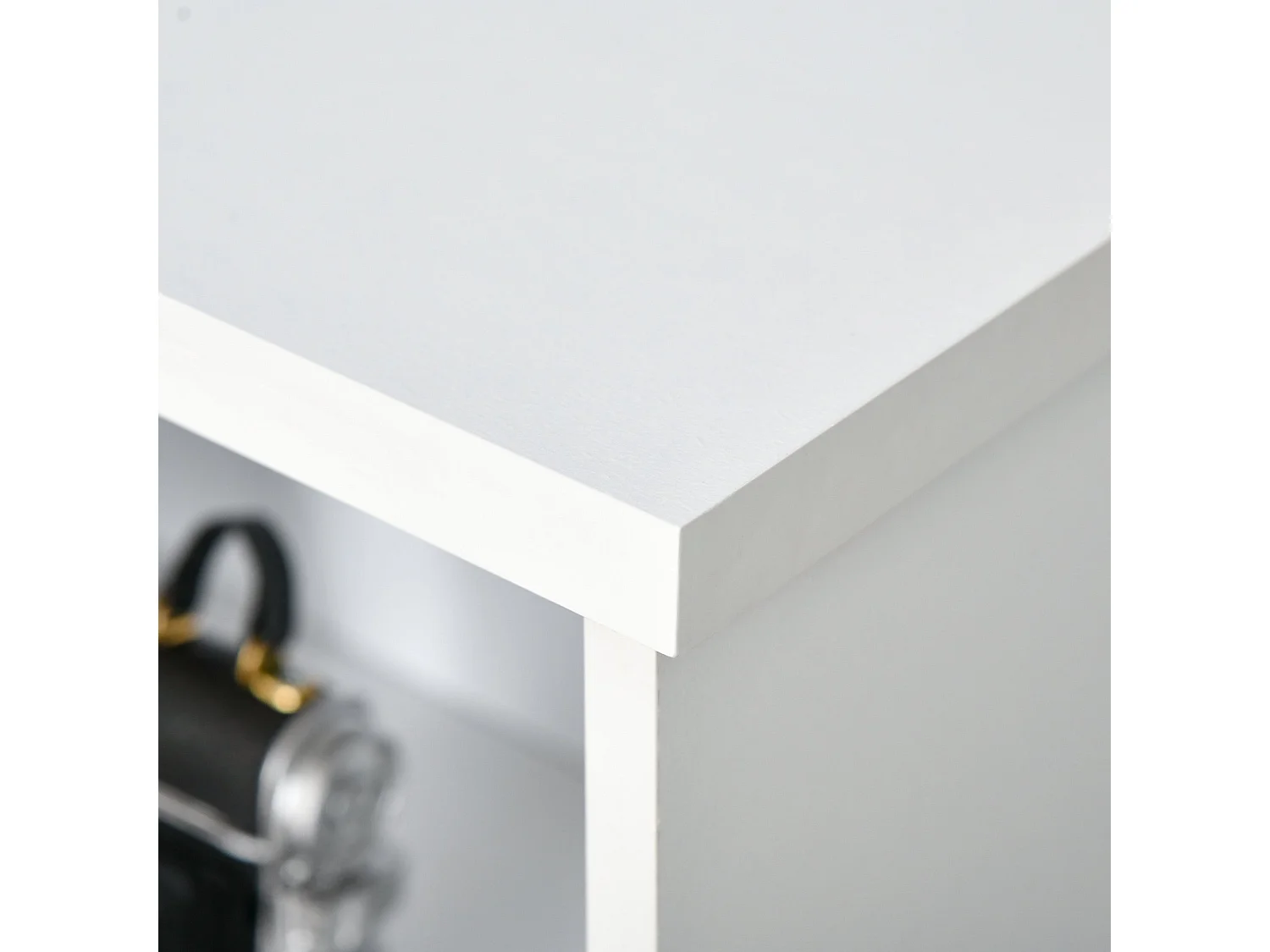 Sorano Wood White 2 Tier Cube Bookcase 4 Compartments 118 x 29 x 76cm