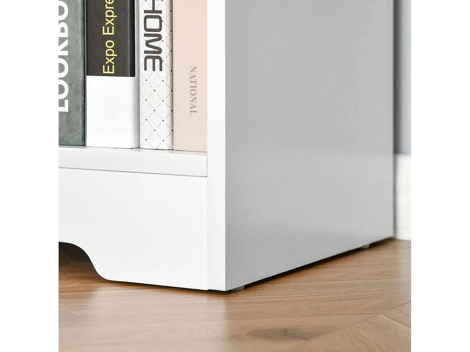 Sorano Wood White 2 Tier Cube Bookcase 4 Compartments 118 x 29 x 76cm