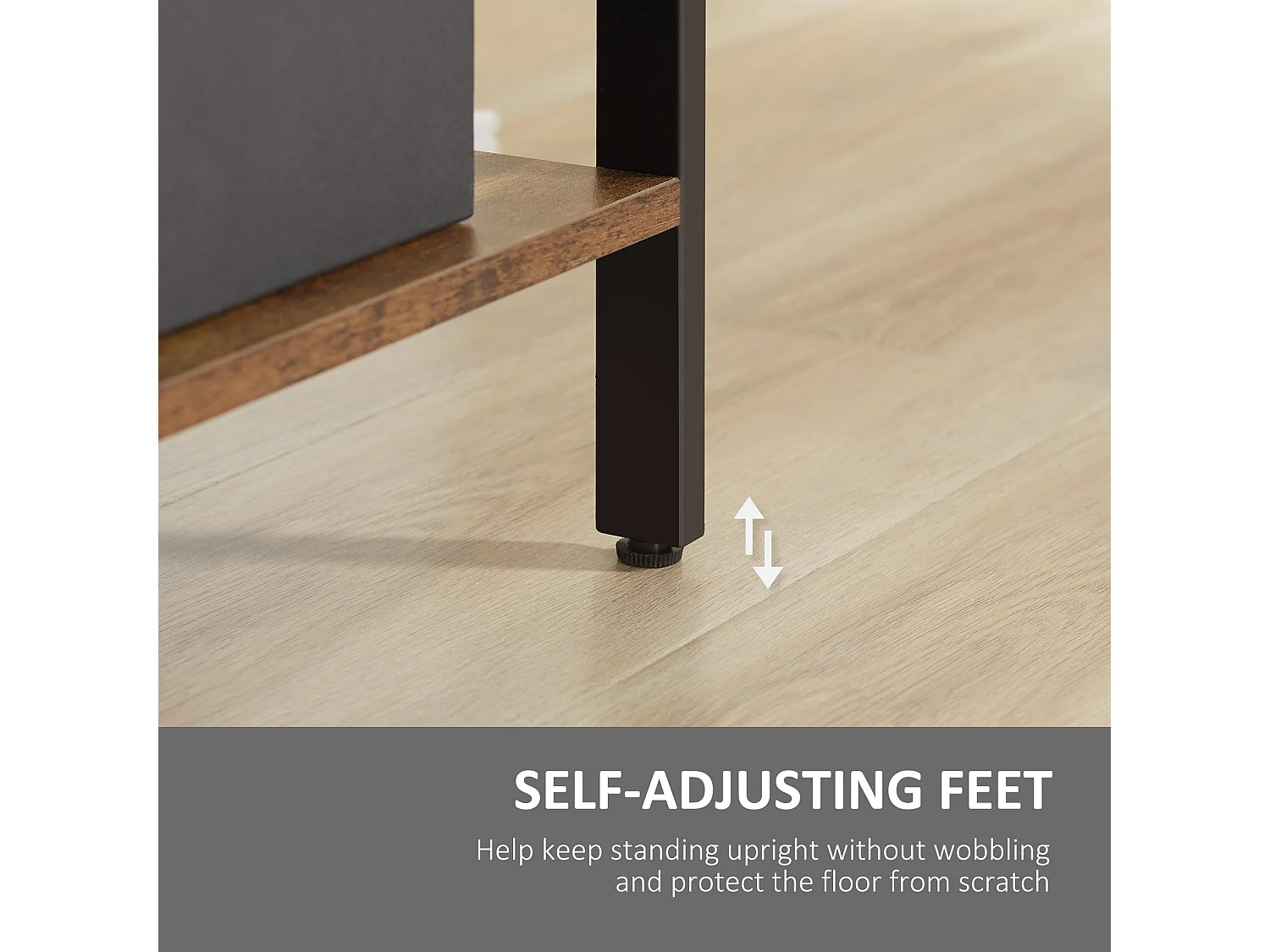 Nofaluno 5 Tier Industrial Shelf Rustic Brown Wood Shelves with Black Metal Frame