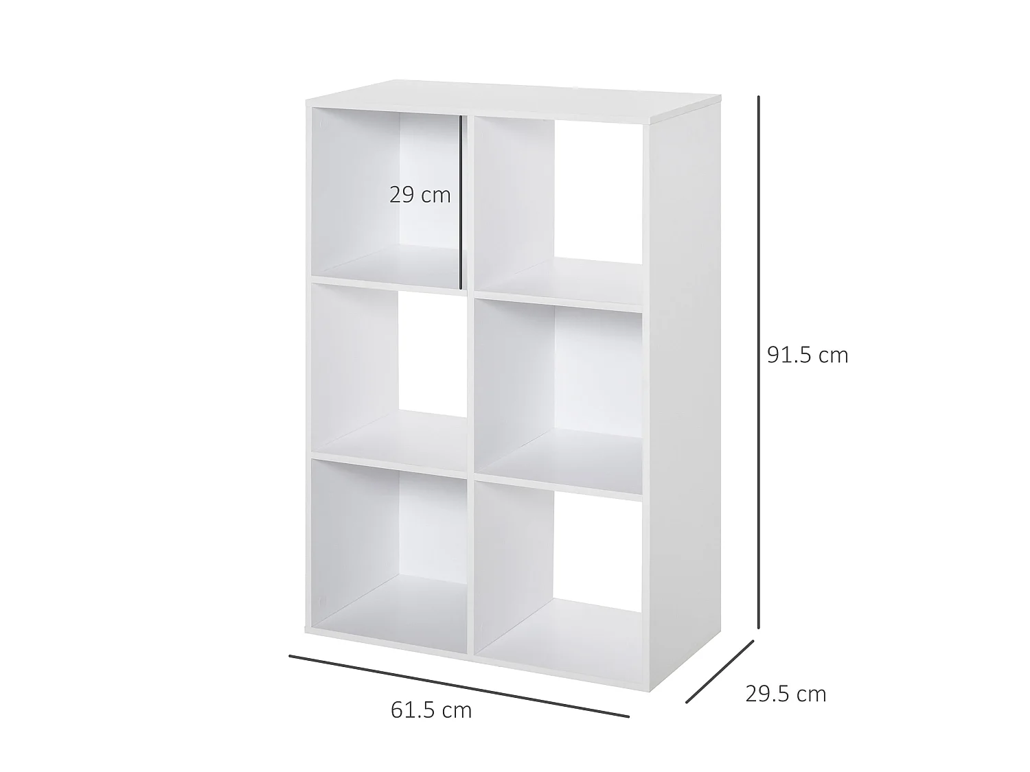 Kapatte 6 Cube Storage Bookcase White