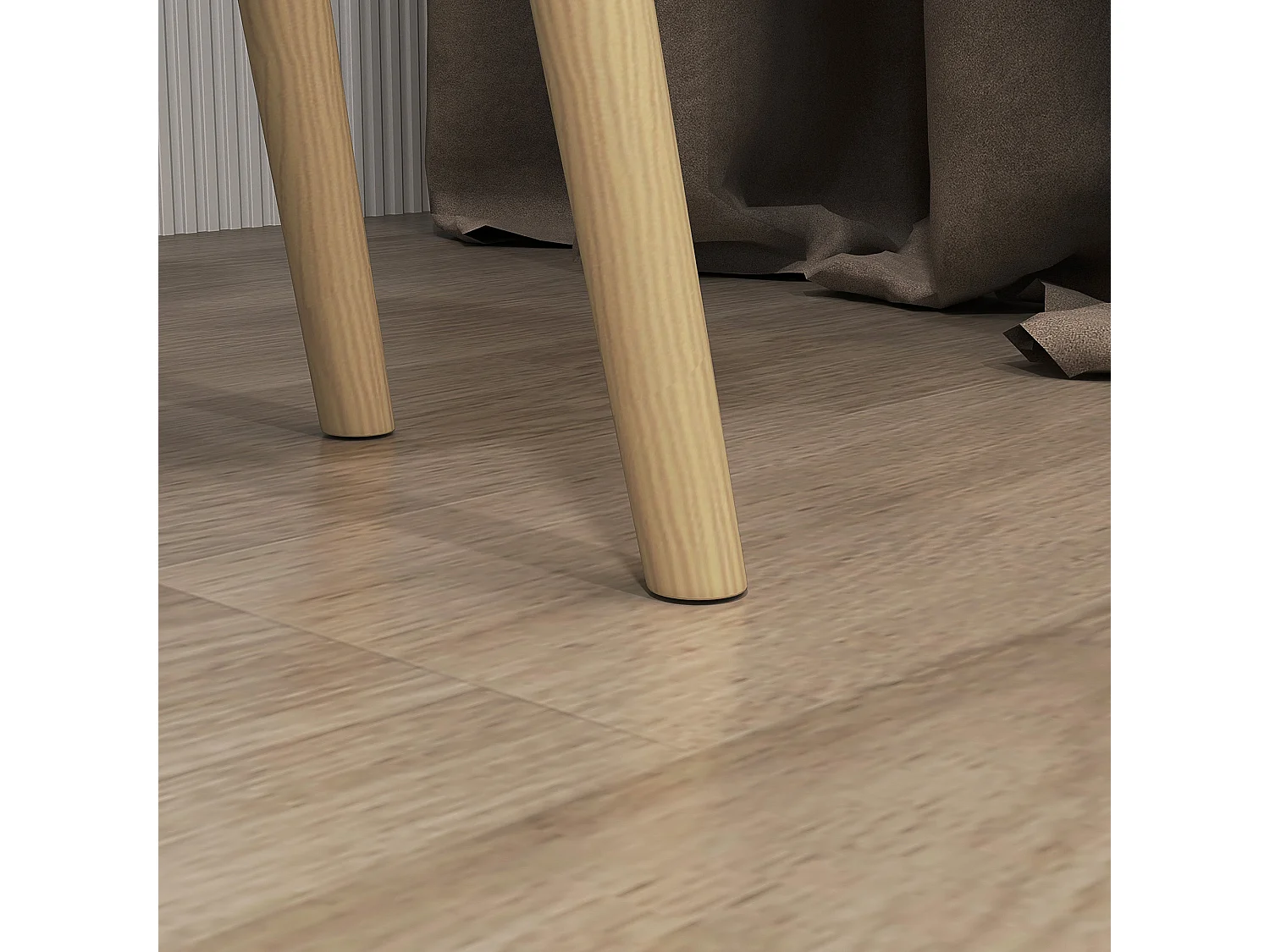 Keline Set of 2 Light Grey Nesting Side Tables with Solid Pine Legs
