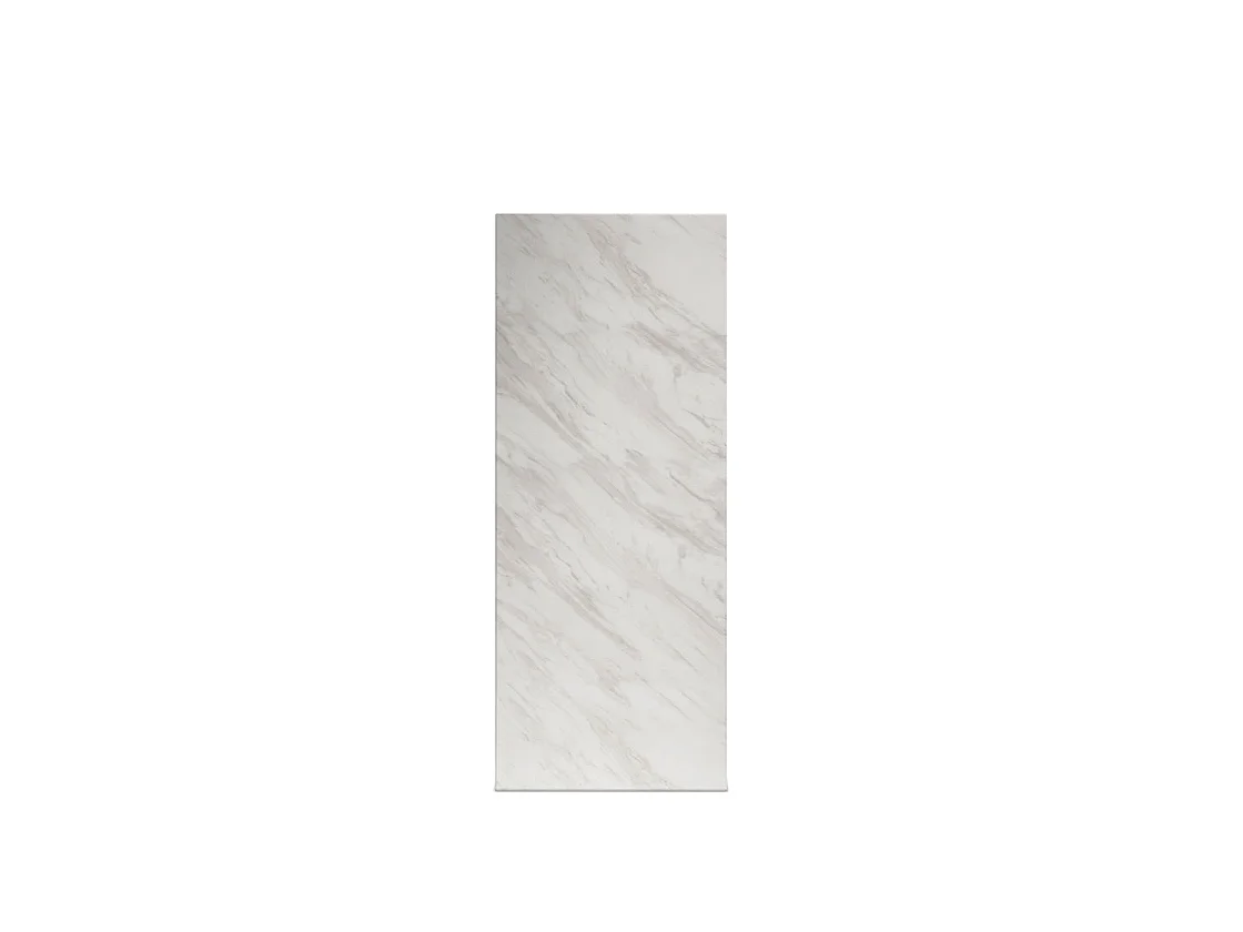 Dingle White Marble Effect Large Pedestal Side Table