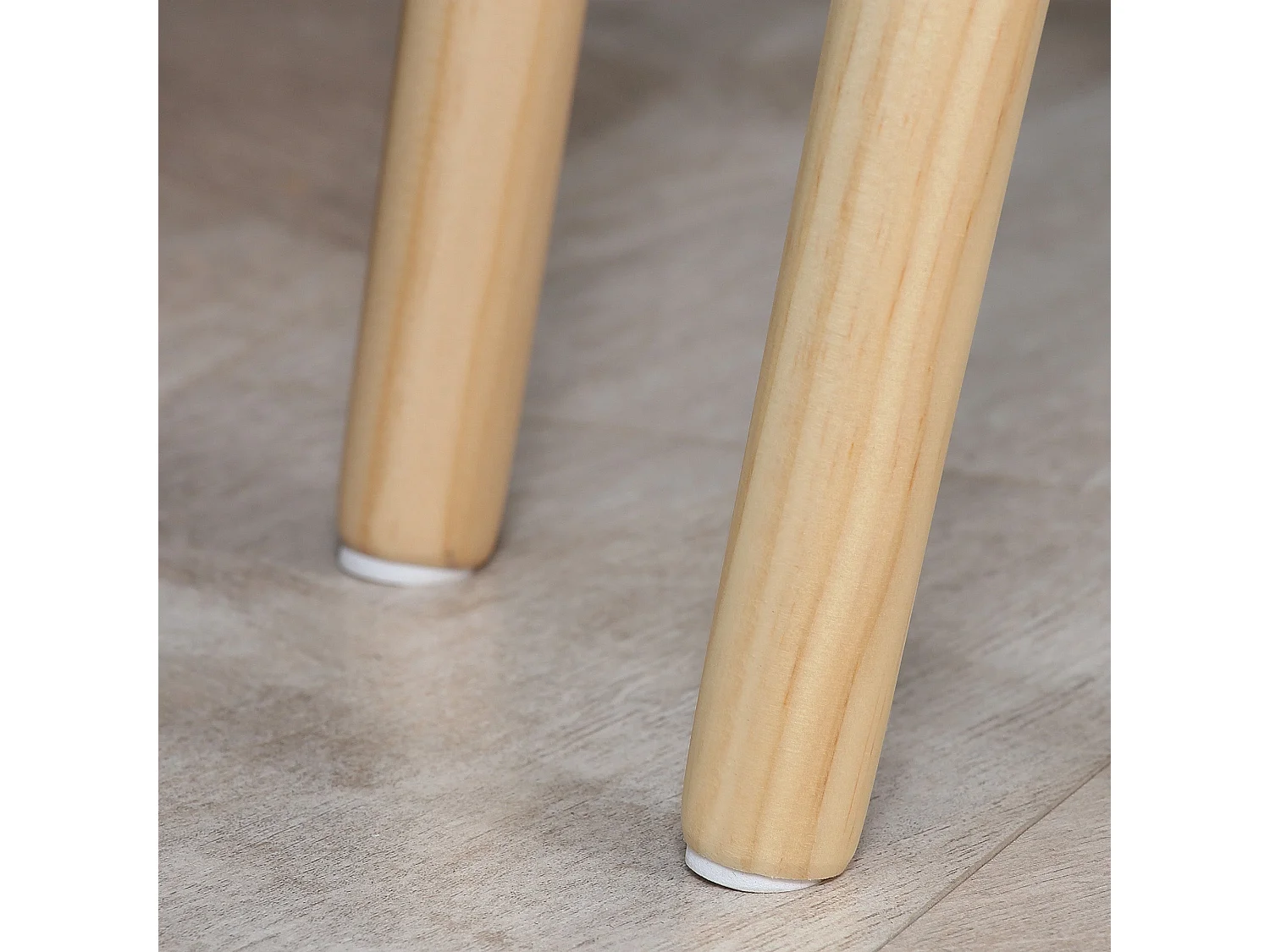 Nolura Set of 2 Nesting Side Tables White Tops with Solid Pine Legs