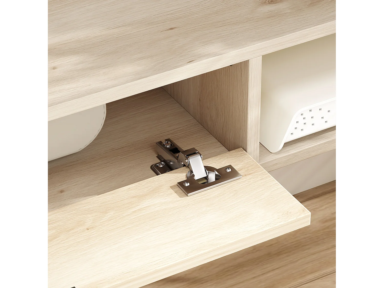 Avalani 120cm Natural Wood Effect Floating TV Unit Fits Up to 50 inch Screens