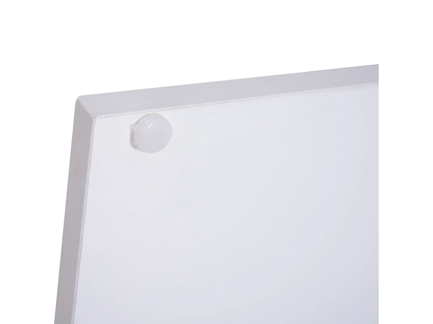 Masevi White Square Side Table with 2 Tier Storage