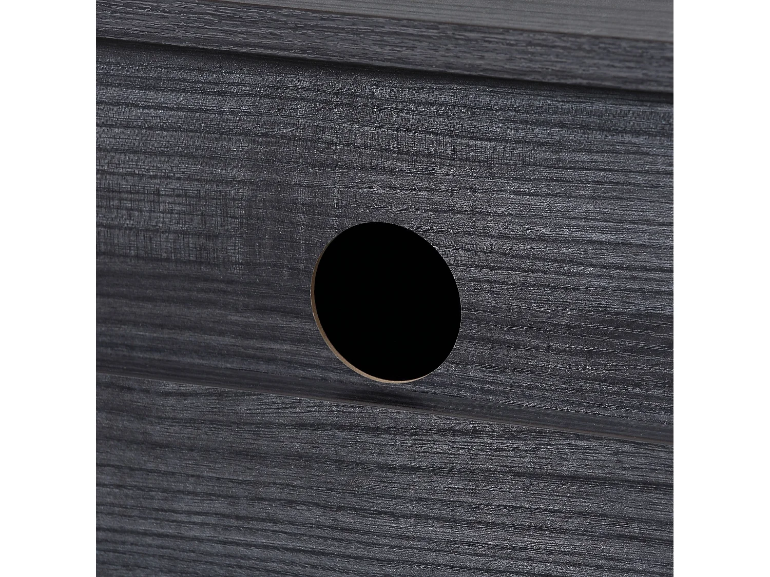 Elkaro High Gloss Grey and Black Floating TV Cabinet with 2 Cupboards for TVs up to 70 inches