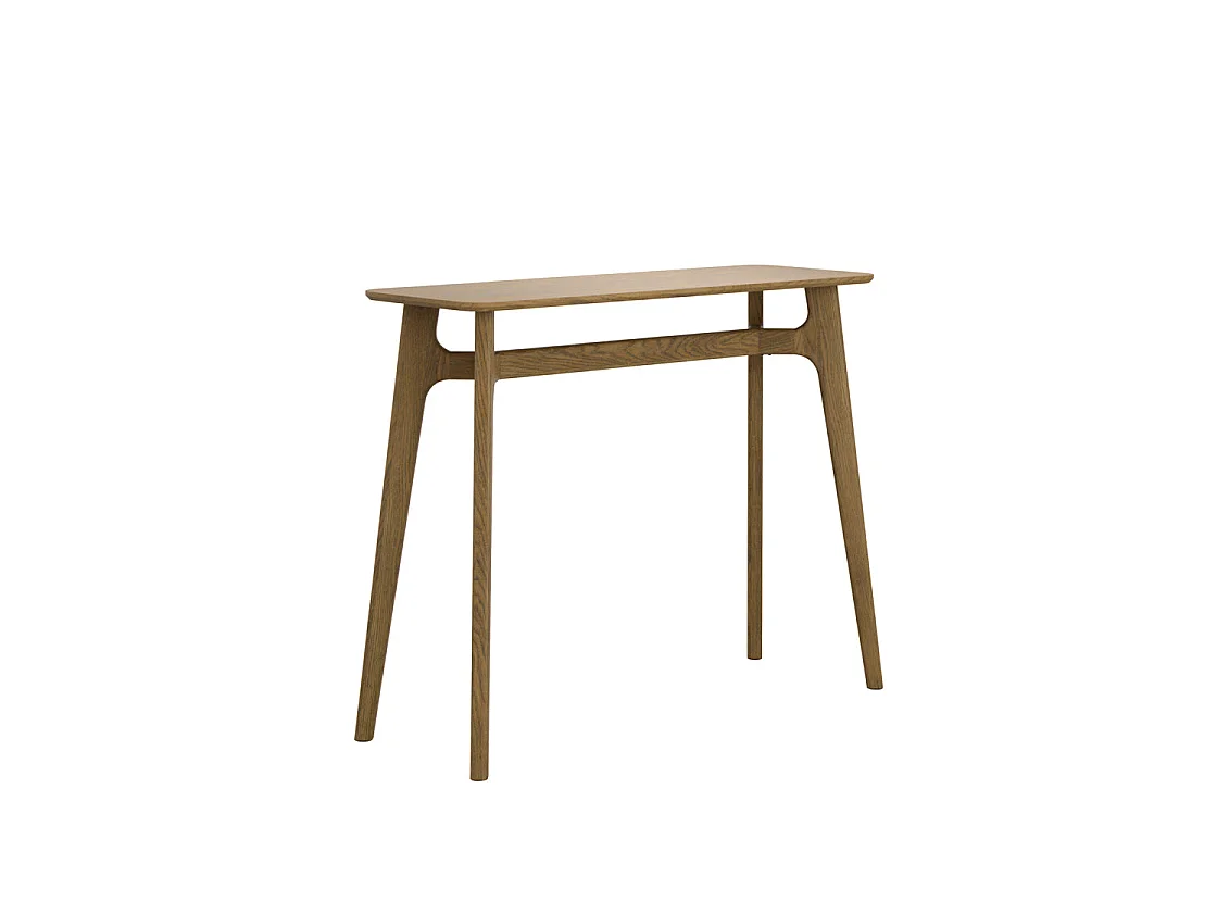 Boyle Dark Brown Oak Veneer Console Table 100cm