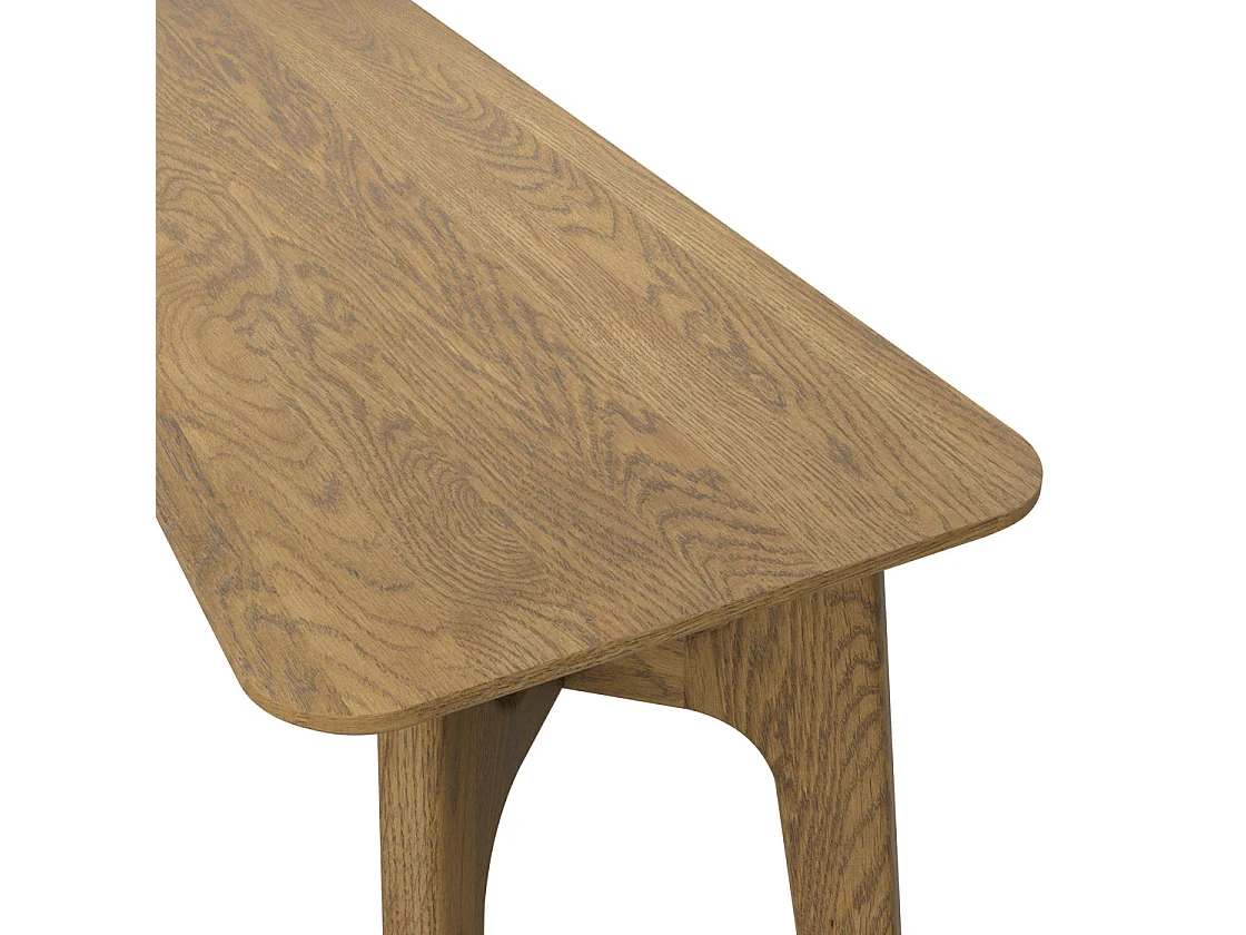 Boyle Dark Brown Oak Veneer Console Table 100cm