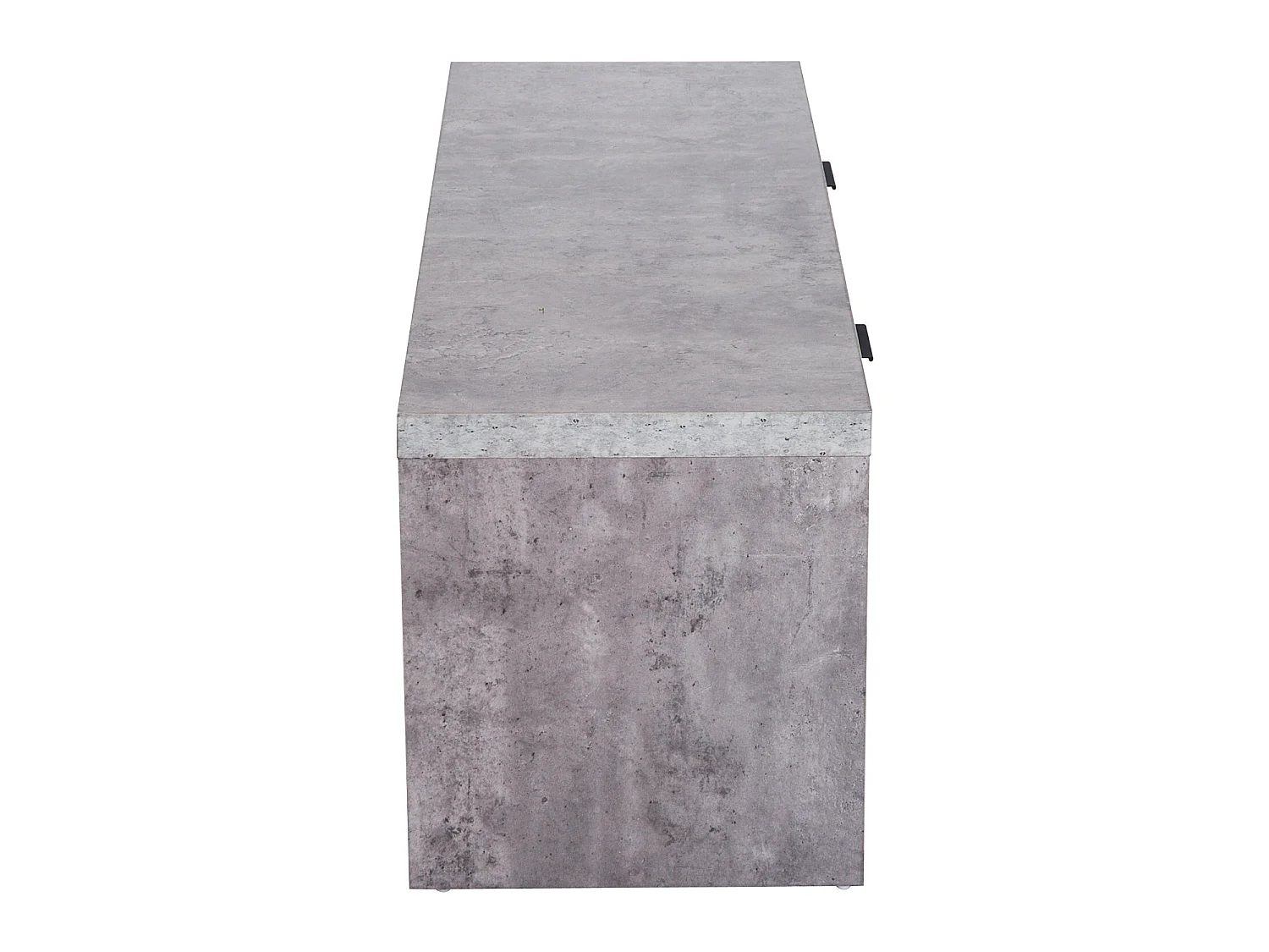 Hatata Rael 120cm Grey and Wood Grain TV Cabinet with 2 Doors and Open Shelving