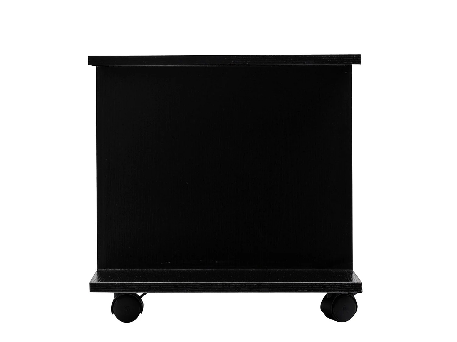 Coro 80cm Black Mobile TV Stand with Shelves and Castor Wheels