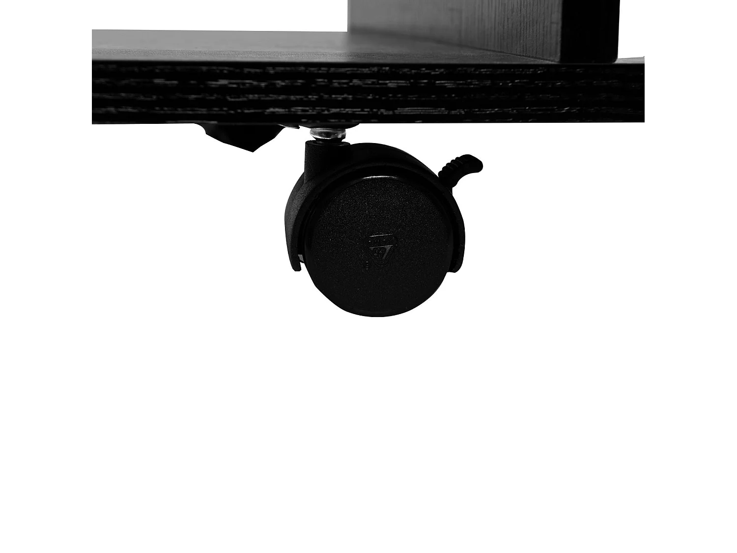 Coro 80cm Black Mobile TV Stand with Shelves and Castor Wheels
