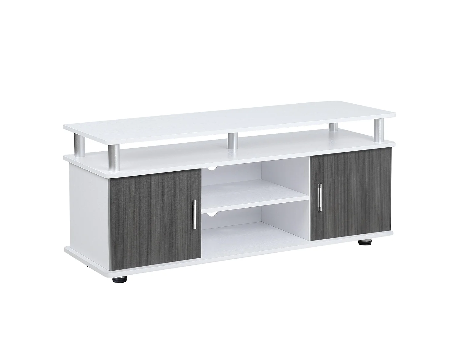 Mihavi 120cm Grey and White TV Media Console for TVs up to 50 inches