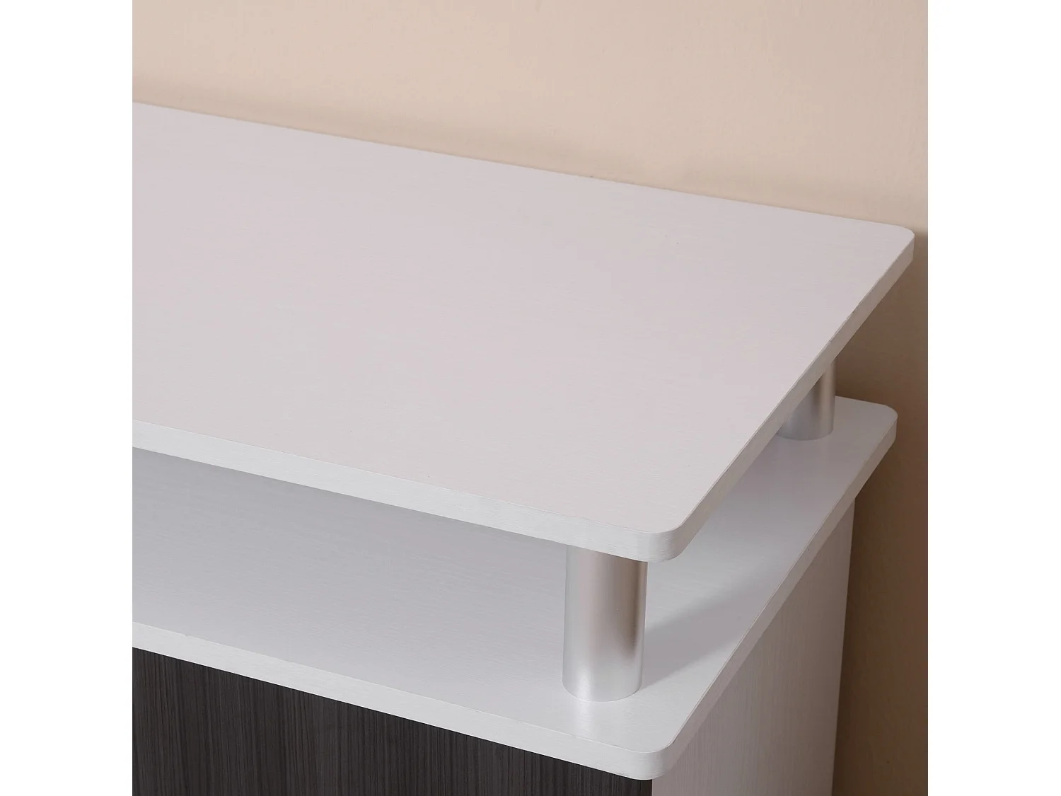 Mihavi 120cm Grey and White TV Media Console for TVs up to 50 inches