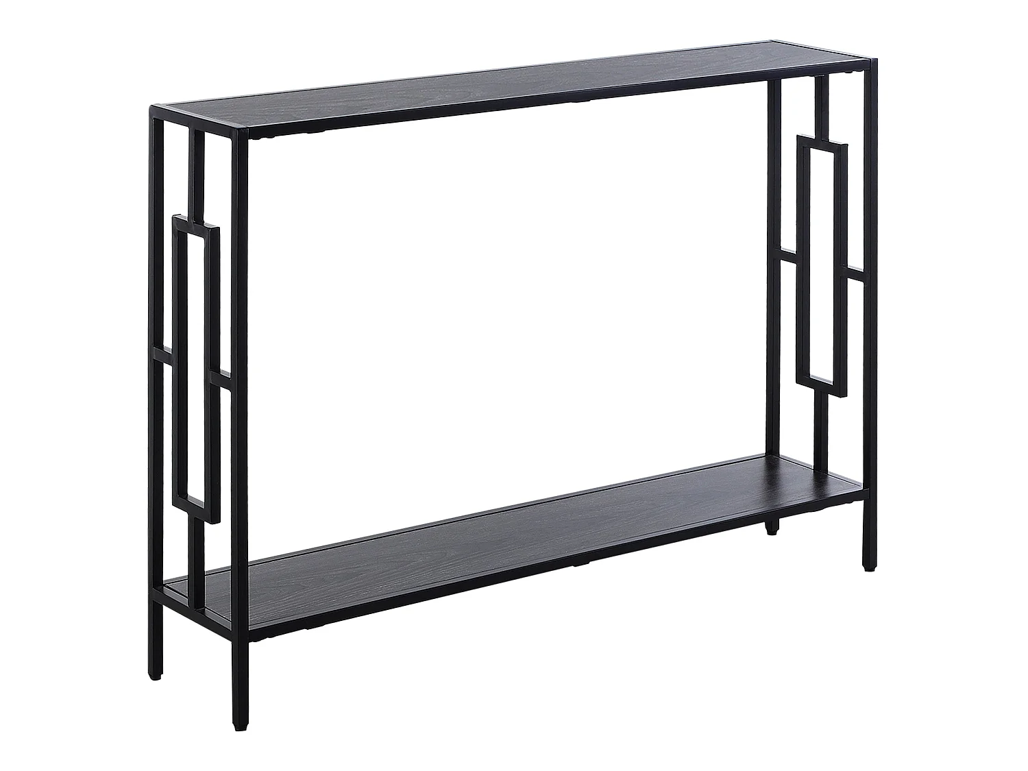 Comi 106cm Narrow Industrial Console Table Grey and Black