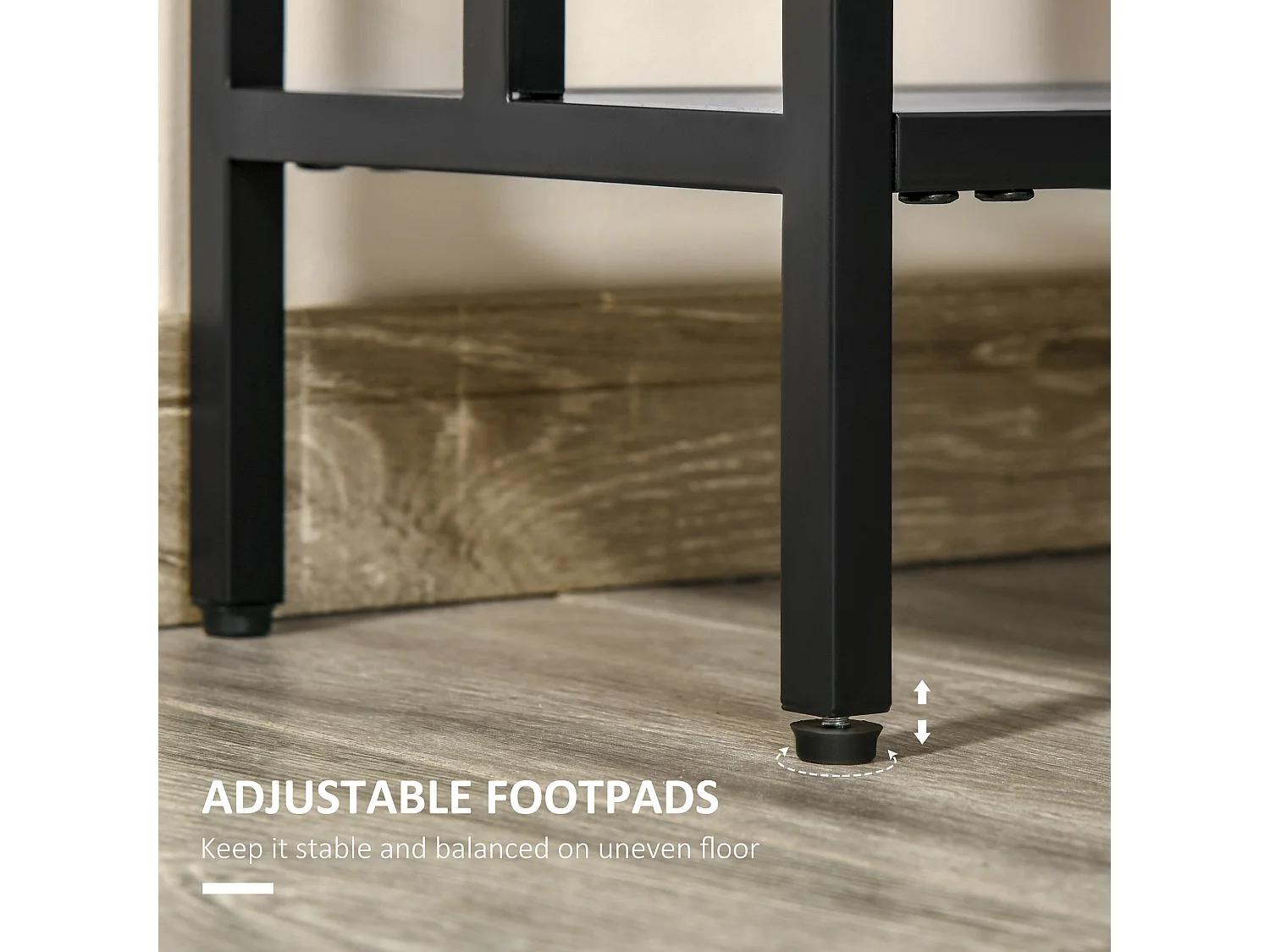 Comi 106cm Narrow Industrial Console Table Grey and Black