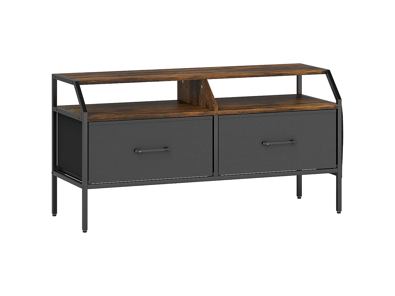 Avamira 98cm Industrial TV Stand in Rustic Brown and Black for TVs up to 55 inches