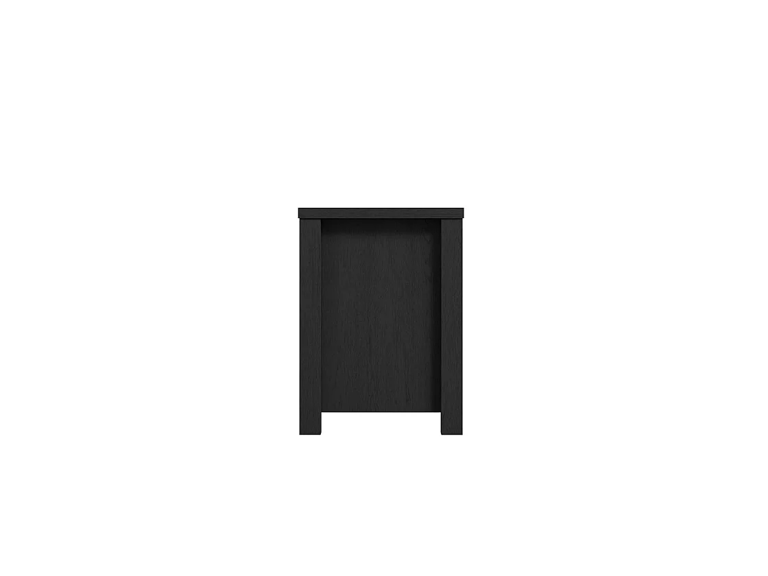 Denmark Black Wood and Glass TV Media Unit 2 Doors