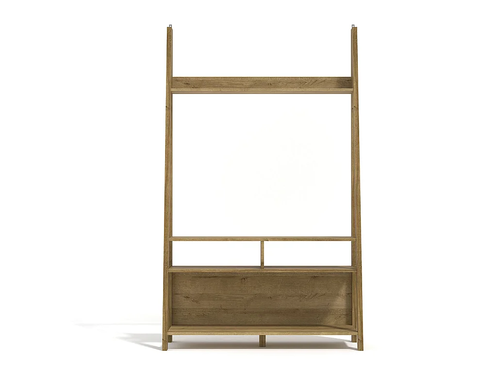 Athy Small Brown Oak Ladder TV Unit Warm Oak Finish