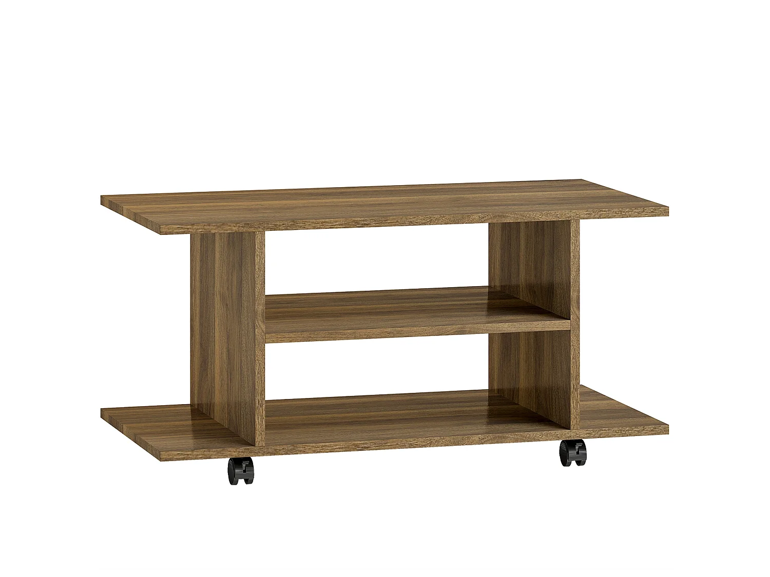 Avavello 80cm Walnut Mobile TV Storage Unit with Shelves