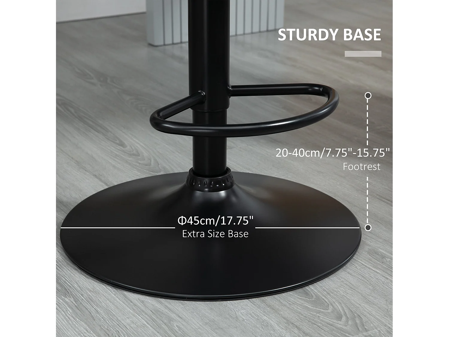 Savi Velvet Feel Grey Adjustable Swivel Bar Stools Set of 2 Sculpted Seat with Footrest