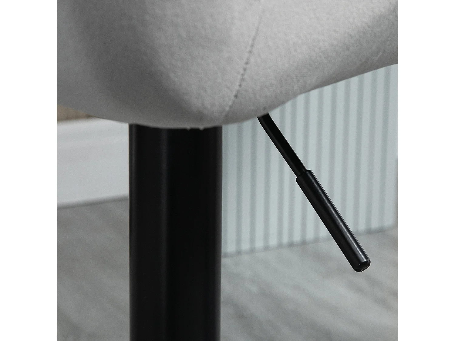 Savi Velvet Feel Grey Adjustable Swivel Bar Stools Set of 2 Sculpted Seat with Footrest