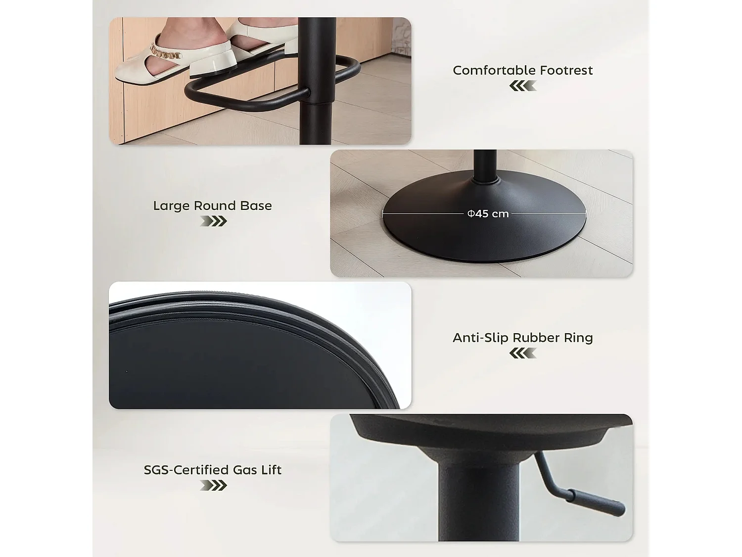Spetti Set of 2 Dark Green Fabric Tub Bar Stools Adjustable Height 360° Swivel