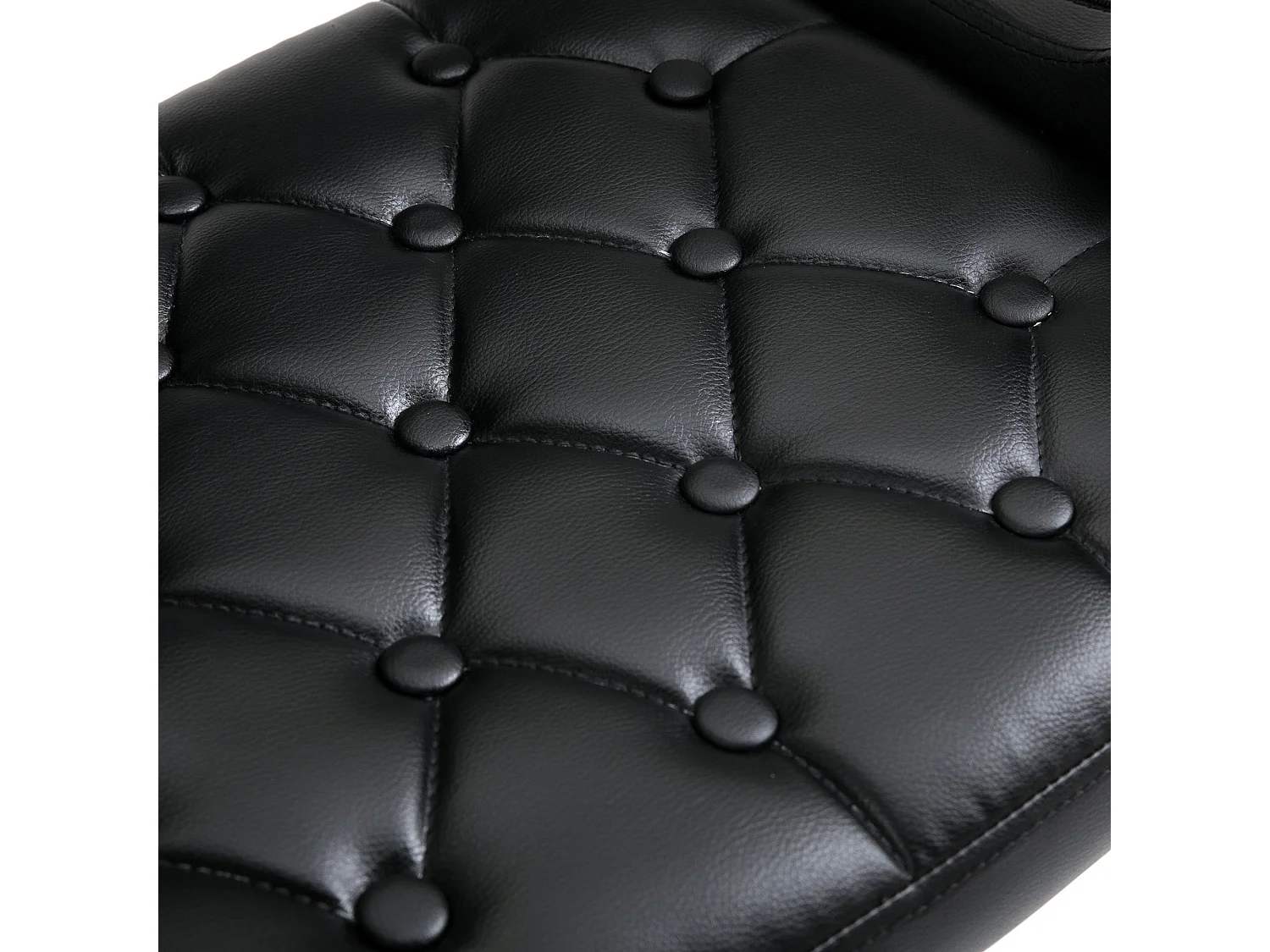 Hafi Rino Black Faux Leather Adjustable Swivel Bar Stools Set of 2 with Back and Armrests
