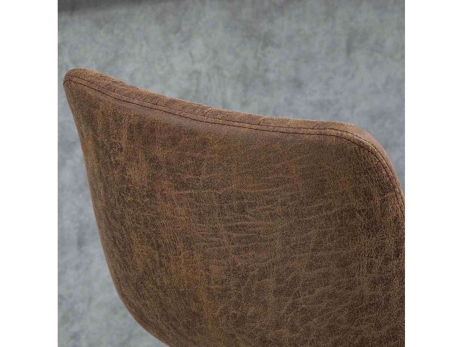 Rafava Brown Adjustable Breakfast Bar Stools Set of 2 Upholstered Seats