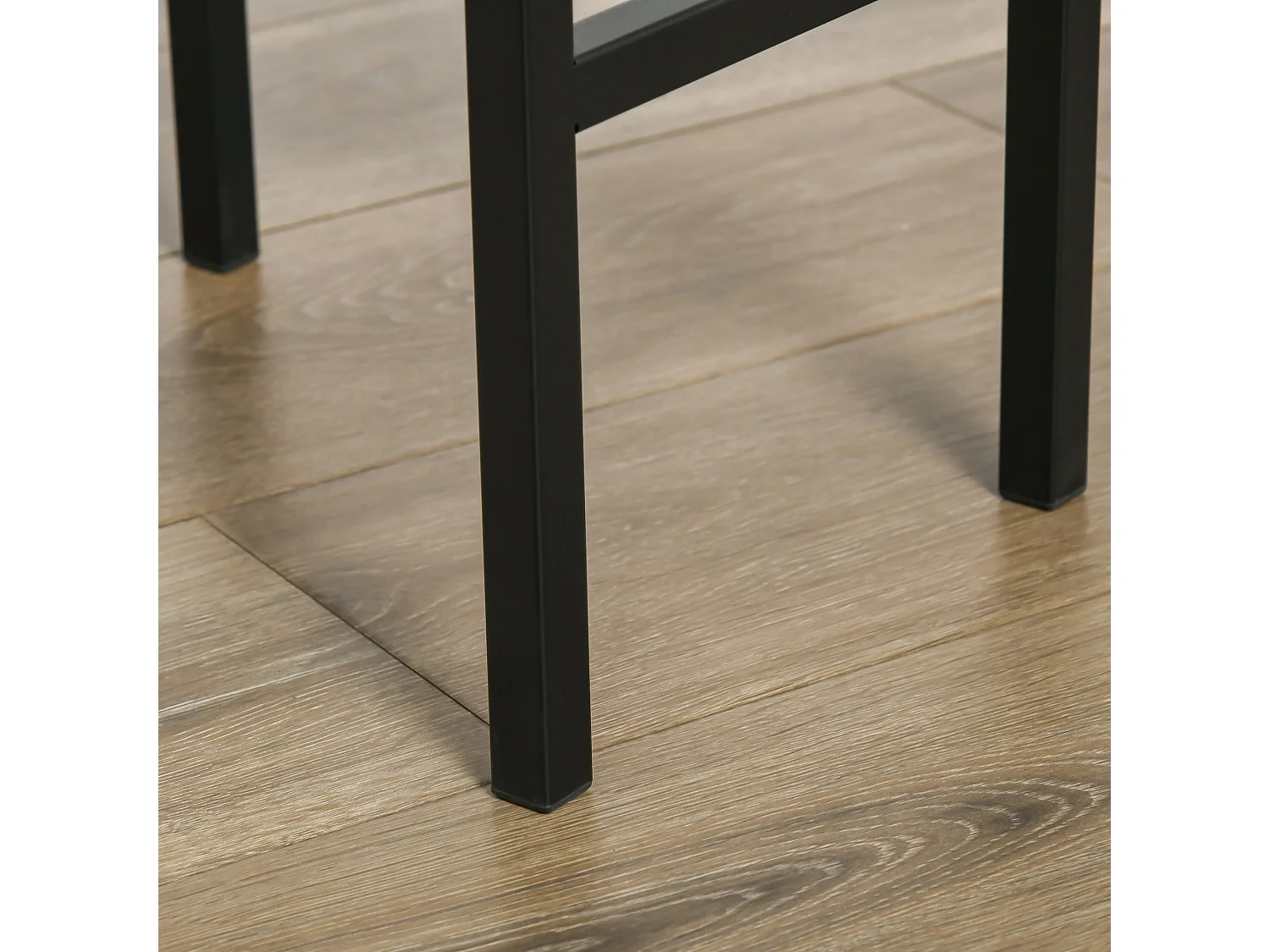 Latzse Set of 2 Rustic Brown Industrial Counter Bar Stools 65cm