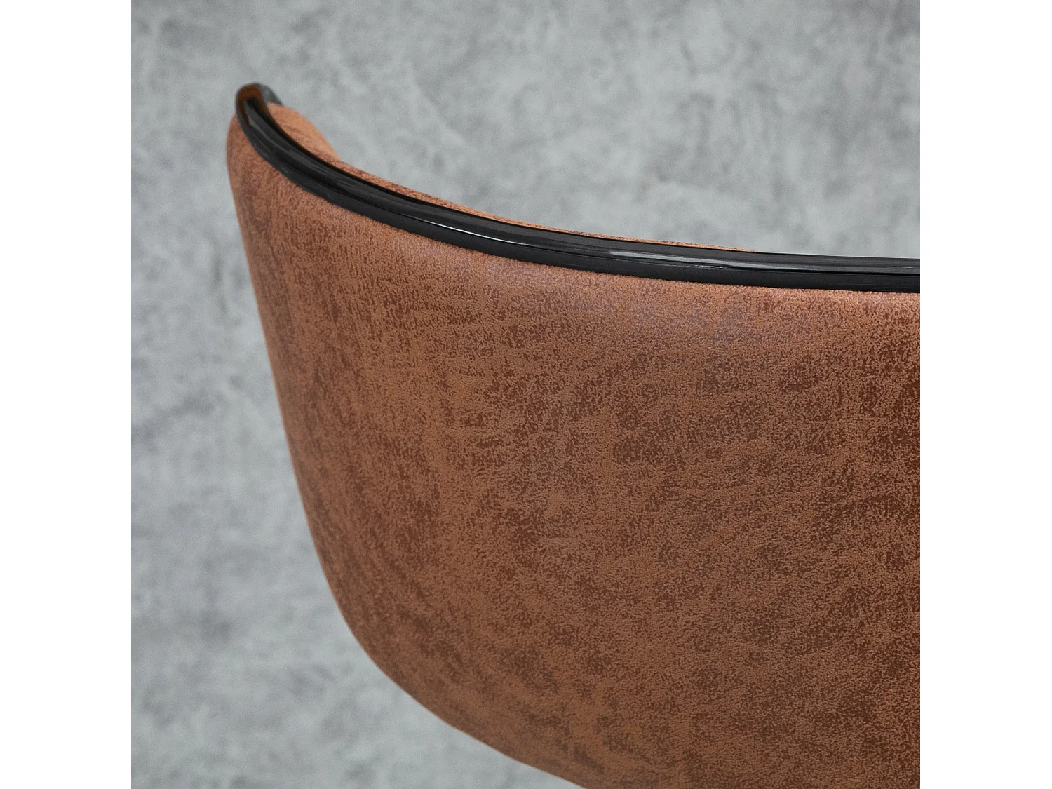 Bama Brown Microfibre Adjustable Swivel Bar Stools Set of 2