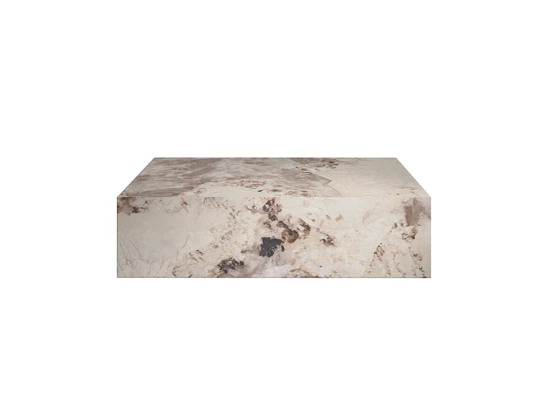 Dingle Brown Pandora Marble Effect Rectangular Coffee Table 106.8 x 58.6 x 30cm