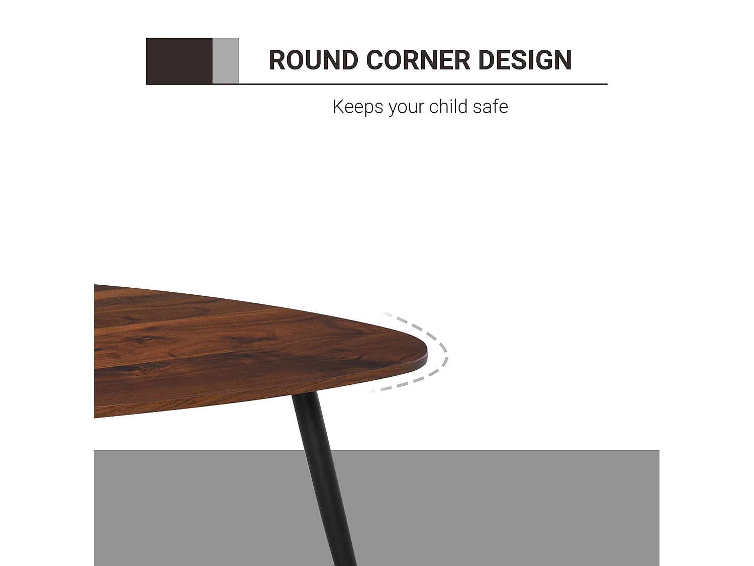Nera Wood Walnut Effect Set of 2 Scandinavian Coffee Tables