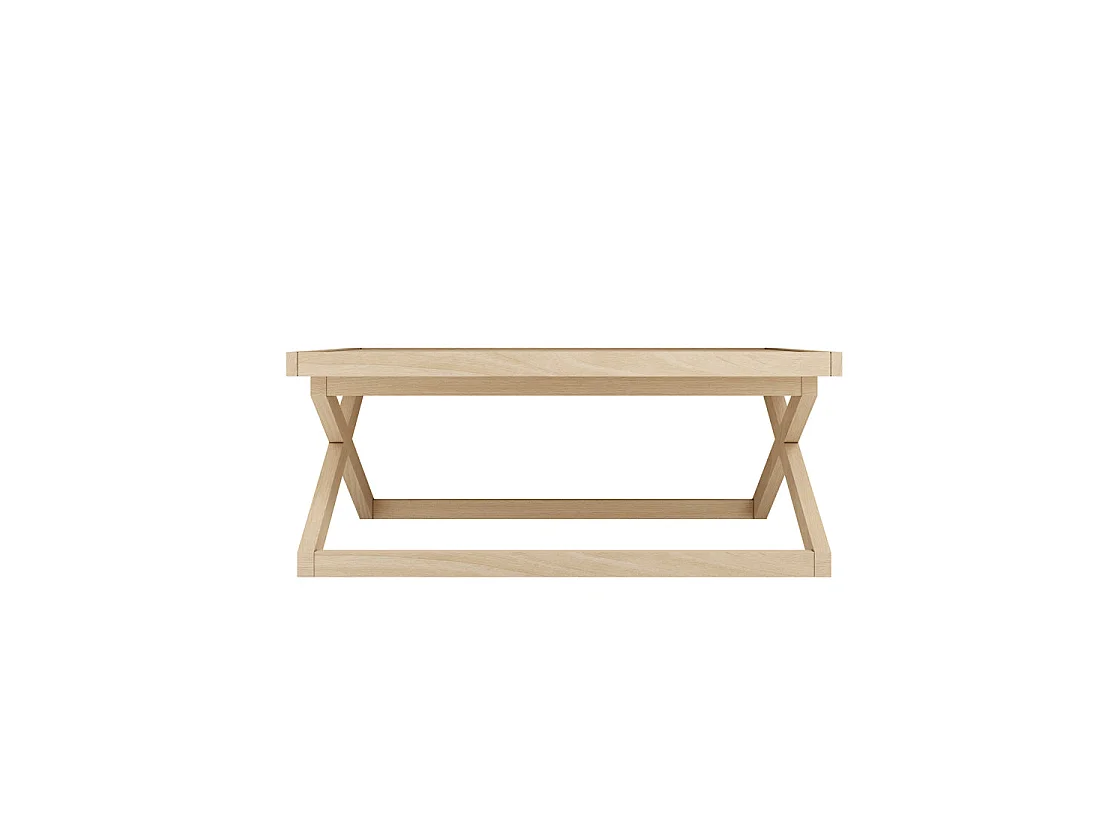 Enniscorthy Large Blonde Oak Coffee Table X Frame 100 x 100 x 40.5cm