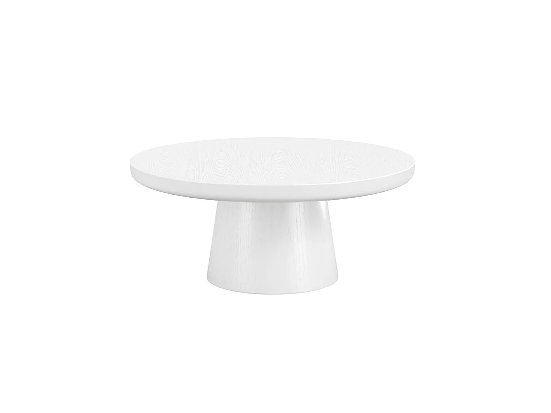Khali Round White Oak Veneer Coffee Table 100cm x 38cm