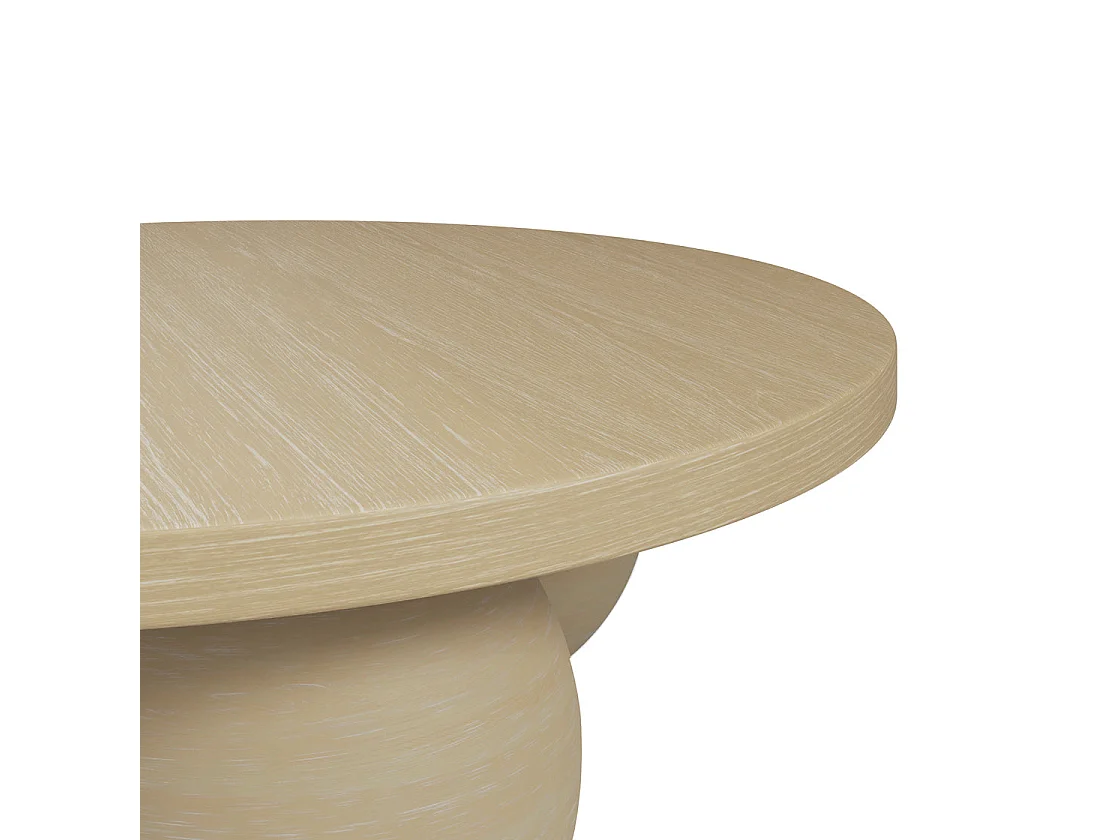Templemore Round Cream Concrete Coffee Table 90cm