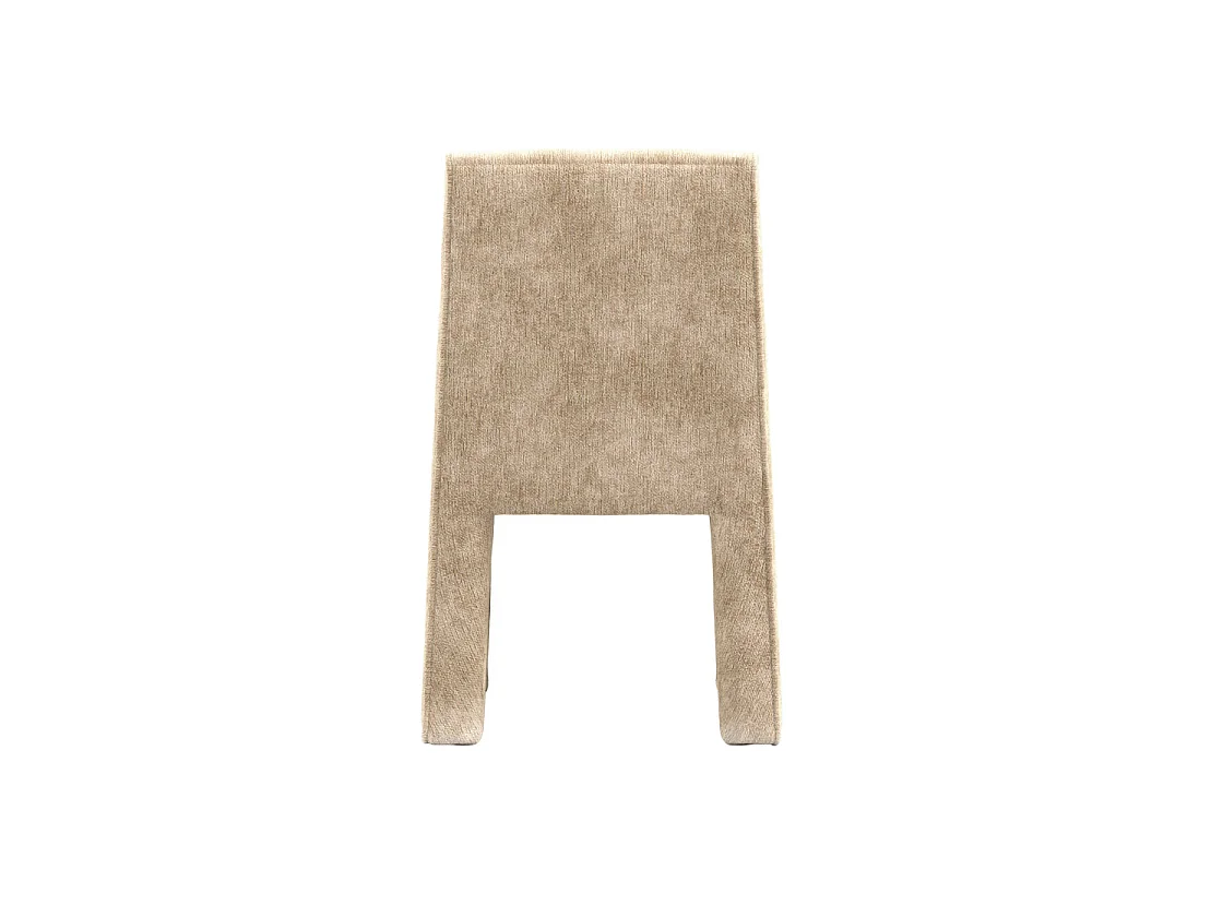 Midleton Retro Ribbed Honey Chenille Dining Chair Upholstered Sculptural Seat